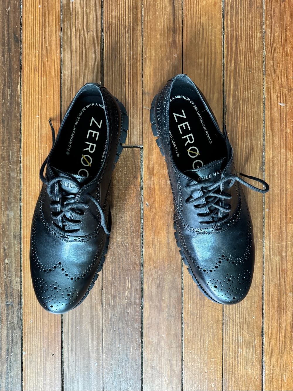Cole Haan Men's Black Wingtip Oxford Shoes - ZeroGrand
